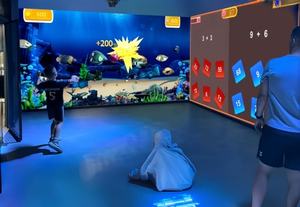 โฮโลแกรม 3 มิติ บนผนังอาคาร <span class=keywords><strong>เครื่อง</strong></span>ฉายภาพแบบอินเทอร์แอคทีฟด้วยเลเซอร์อินฟราเรด <span class=keywords><strong>เครื่อง</strong></span>สัมผัสแบบอินฟราเรด เกมส์สัมผัสพื้นแบบอินเทอร์แอคทีฟในร่ม - Product Image 6