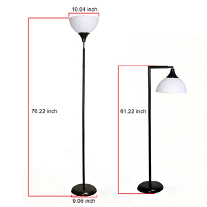 360 Swivel Timeless Metal LED Office Floor Lamp <b>Remote</b> <b>Control</b> Dimmable Shade Unbreakable Bulb <b>Replaceable</b> Heavy Duty Base - Product Image 6