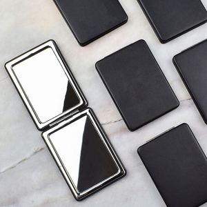 Portable Rectangular PU Leather Folding Vanity Mirror Daily Use Cosmetic <b>Makeup</b> <b>Tool</b> - Product Image 6