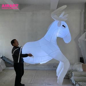 Disfraz <span class=keywords><strong>de</strong></span> Reno <span class=keywords><strong>de</strong></span> medio cuerpo inflable con luz Led colorida para fiesta <span class=keywords><strong>de</strong></span> Navidad Show Time - Product Image 1