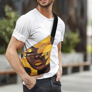 Sacs de designer de luxe de haute qualité personnalisé afro-américain femme noire tournesol étanche élégant hommes grande capacité sac à bandoulière sacs à bandoulière - Product Image 2