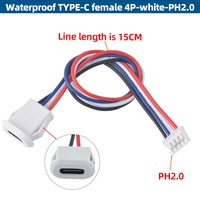 Connecteur USB Type-C femelle 4 broches pour châssis, pour câble d'extension USB-C étanche 4P à souder pour DIY