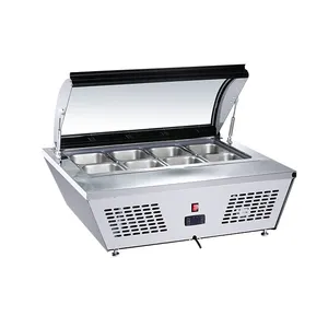 Thương mại truy cập hàng đầu salad hiển thị Showcase tự chọn thực phẩm mát cho nhà hàng Countertop salad Bar