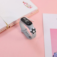 Montre électronique numérique LED pour enfants de l'école primaire, style petit ballon de football, étanche, montre de sport au poignet