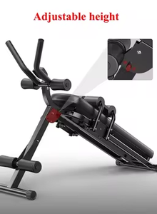 Ab Coaster logam multifungsi dan bangku Sit-Up latihan perut inti kebugaran dapat disesuaikan untuk penggunaan di rumah - Product Image 3