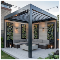 Supports de pergola en gros 6x6, supports d'angle de pergola revêtus de poudre, support pour kit de pergola à toit à lames.