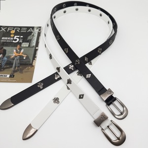 Accessoires de ceinture en métal en forme de cœur de style occidental, unisexes, réglables, rétro, polyvalents, uniques, en cuir clouté - Product Image 3
