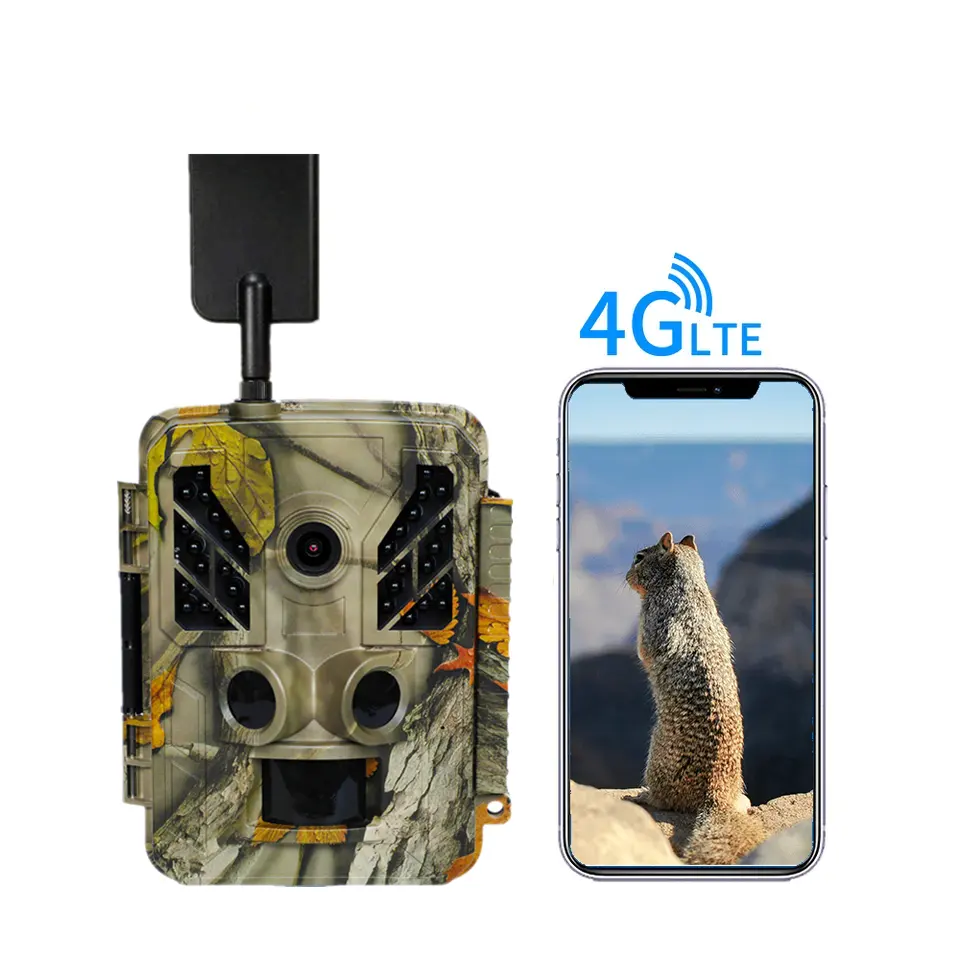 4GワイヤレスIP67防水野生生物トレイルカメラサポートFTPを備えた高品質1080P36MPハンティングカメラ