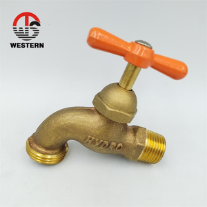 1/2 "3/4" BSP NPT filetage <span class=keywords><strong>150</strong></span> 200 Wog laiton Type d'arrêt tuyau à ouverture lente bavoir Bibcock robinet d'eau robinet - Product Image 2