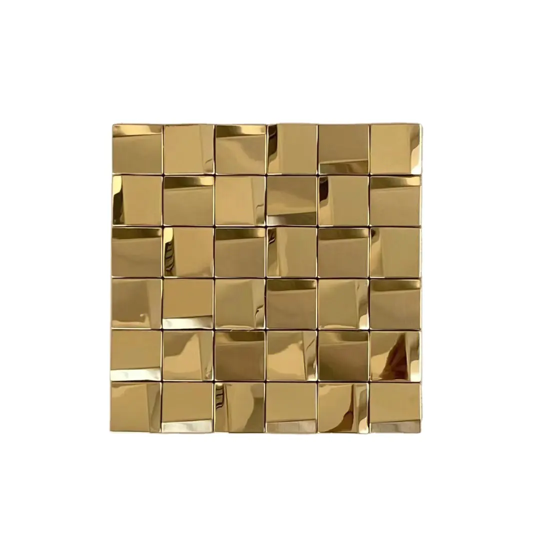 Mosaico esagonale di fabbrica di alta qualità bianco e oro