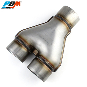 Tubo de escape <span class=keywords><strong>Y</strong></span> de acero inoxidable cruzado de entrada/salida de 3,0 "<span class=keywords><strong>y</strong></span> 12" de longitud - Product Image 3