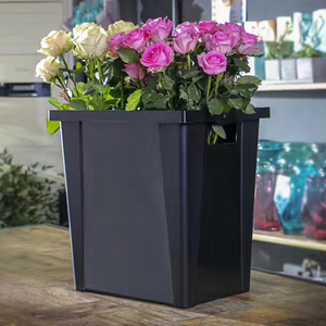 Seau hollandais moderne en plastique léger et écologique pour l'affichage de fleurs d'élite, tulipes blanches, toutes saisons, pour la maison, le jardin, la boutique - Product Image 2