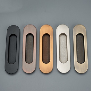 <span class=keywords><strong>OL</strong></span>- 4080 Meubles Cuisine Placard En Alliage De Zinc Porte Coulissante Tirer Poignée Encastré Grange Intégré Ovale Doigt Tirer - Product Image 2