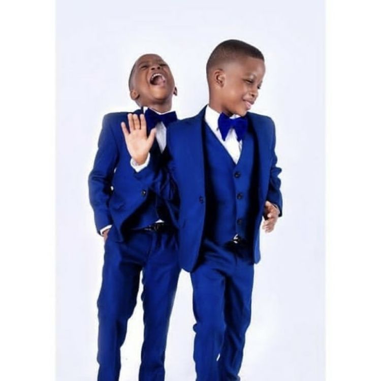 Royal blue terno formal infantil, casamento, roupa de festa de