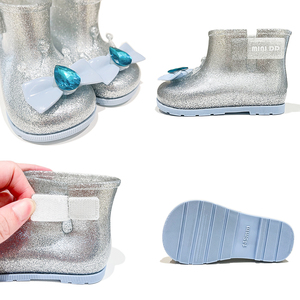 <span class=keywords><strong>Botas</strong></span> <span class=keywords><strong>de</strong></span> Lluvia para Niñas con Personalización a Bajo MOQ, Botines <span class=keywords><strong>de</strong></span> Gelatina con Diamantes Plateados Brillantes - Product Image 6