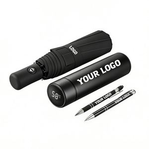 ของขวัญส่งเสริมการขายธุรกิจ ร่มพับอัตโนมัติพิมพ์โลโก้ตามสั่ง ทนลม - Product Image 1