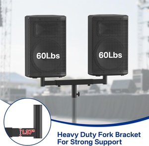 Soporte de doble horquilla de alta resistencia Rimous, ancho ajustable de 13.78"-20.47", barra de montaje para un solo altavoz con orificio para poste de 35 mm para altavoces PA/<span class=keywords><strong>DJ</strong></span> - Product Image 3