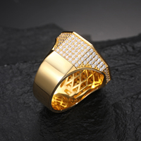 Massone gioielli regalo all'ingrosso Hip Hop oro placcato 925 in argento Sterling VVS Moissanite diamante ghiacciato AG anello massonico per gli uomini