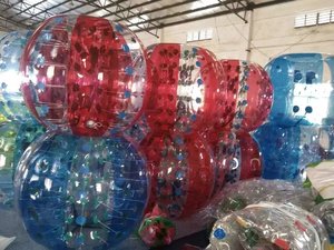 Bola zorbing tiup pvc transparan untuk dewasa, bola zorb tiup - Product Image 3