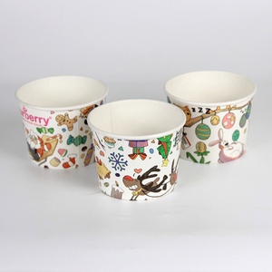 Tùy chỉnh in sữa chua đông lạnh giấy <span class=keywords><strong>container</strong></span> cho disposa2018ice Kem cốc giấy <span class=keywords><strong>Icecream</strong></span> Bát Giấy Thủ Công thực phẩm tùy chỉnh chấp nhận - Product Image 4