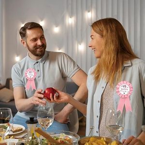 Pin <span class=keywords><strong>de</strong></span> hojalata <span class=keywords><strong>de</strong></span> Halloween con diseño <span class=keywords><strong>de</strong></span> Futura Mamá Fantasma (azul) y Futuro Papá (rosa), Botón para Revelación <span class=keywords><strong>de</strong></span> <span class=keywords><strong>Género</strong></span>, Recuerdos para Fiesta <span class=keywords><strong>de</strong></span> Baby Shower - Product Image 2