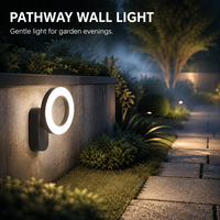 Applique murale LED architecturale extérieure, éclairage décoratif moderne, design d'éclairage uniforme pour les allées de jardin en gravier sinuose