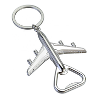 Individueller 3D-Jet-Fighter Flaschenöffner Schlüsselanhänger mit Lasergraviertem Logo, Gunmetal-Finish, Zinklegierung Schlüsselring als Geschenk für Männer