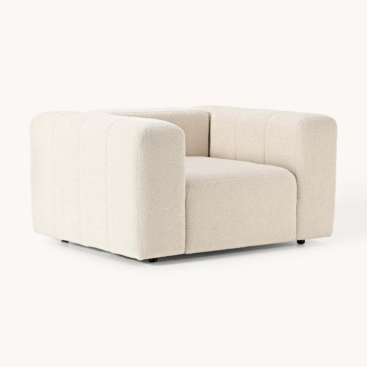 Tissu bouclé beige clair