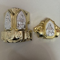 Modelo F 15C #   Accesorios Funerarios: Juego de Esquinas Metálicas para Ataúdes de Plástico y Madera con Tubos de Hierro