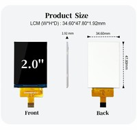 Layar LCD TFT IPS Modul Layar LCD 2'' 2 Inch Resolusi 240x320 Antarmuka SPI ST7789V