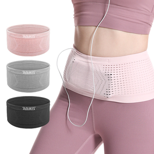 Ceinture de course mince Aolikes, sac banane de course, sac banane fin pour la course, poches cachées pour les voyages - Product Image 2
