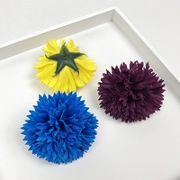 QY Grosir Bahan DIY Hadiah Buket Bunga Hari Ibu 50pcs/kotak Bunga Wangi Buatan 5cm Kepala Bunga Anyelir Sabun