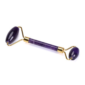 ¡En stock! Ruido libre de Jade rodillo y amatista Gua Sha para las <span class=keywords><strong>mujeres</strong></span> de belleza cuidado de la piel de masaje - Product Image 2