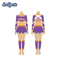 Ace Sports vente en gros compétition Dancewear Ombre Mystique filles à manches longues Sublimation Spandex gymnastique justaucorps