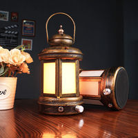 Lampe de camping en métal Douyin Viral, ambiance flamme, lampe à pétrole rétro pour tente extérieure, rechargeable, portable, cadeau