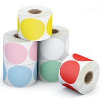 Étiquette thermique directe circulaire de 2 pouces, autocollante, pour sceller les enveloppes, avec logo de marque, étiquette de remerciement, étiquette nominative