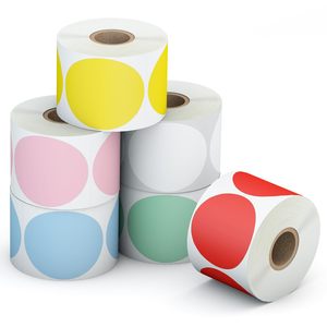 Étiquette thermique directe circulaire de 2 pouces, autocollante, pour sceller les enveloppes, avec logo de marque, étiquette de remerciement, étiquette nominative - Product Image 1