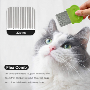 Peigne à poux en acier inoxydable pour chien et chat - Product Image 2