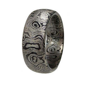 블랙 다마스커스 패턴 무거운 남성 텅스텐 링 레이저 새겨진 - Product Image 3