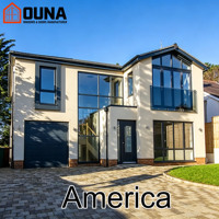 Ventana de Aluminio con Certificación NFRC de OUNA Usa Project Engineering, Puerta de Entrada de Vidrio Templado de Alta Eficiencia Energética, Puerta de Garaje, Ventana Panorámica