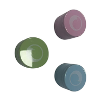 Topack Nouveau Design Bouchon de Bouteille Rond Personnalisé en Aluminium, Couvercles à Vis Argentés 28mm