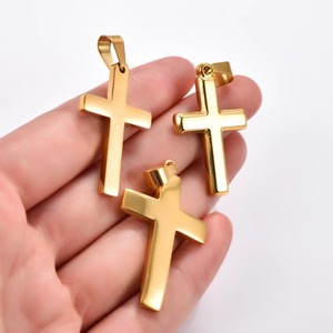 Collier classique en acier inoxydable avec pendentif croix pour femmes et hommes, bijou religieux en métal avec breloque Christ, chaîne de prière chrétienne - Product Image 4