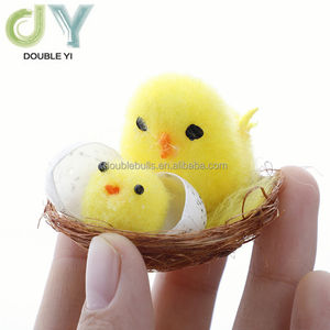 Decoración personalizada de <span class=keywords><strong>pollitos</strong></span> de Pascua para recién <span class=keywords><strong>nacidos</strong></span>, polluelos peludos de juguete, Mini adornos de <span class=keywords><strong>pollitos</strong></span> de Pascua - Product Image 1