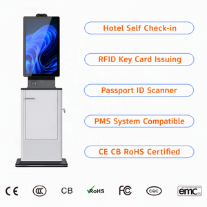 Kiosque d'enregistrement en libre-service pour hôtel avec écran tactile, lecteur <span class=keywords><strong>de</strong></span> QR code, distributeur <span class=keywords><strong>de</strong></span> cartes RFID, lecteur <span class=keywords><strong>de</strong></span> <span class=keywords><strong>passeport</strong></span>, imprimante <span class=keywords><strong>de</strong></span> reçus - Product Image 1