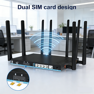 Nouveau routeur WiFi avec WiFi6, Openwrt, 3000 Mbps, port USB3.0, chipset MTK7981B, 1 Go de DDR4, pare-feu, VPN, QoS, WEP, VoIP, avec double emplacement pour carte SIM - Product Image 1