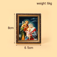 Recuerdo Turístico Religioso con Tema de Jesús, Material de Resina/Poliuretano/PP, Diseño Moderno, Duradero, Irregular, Mediano, Apto para Aniversarios