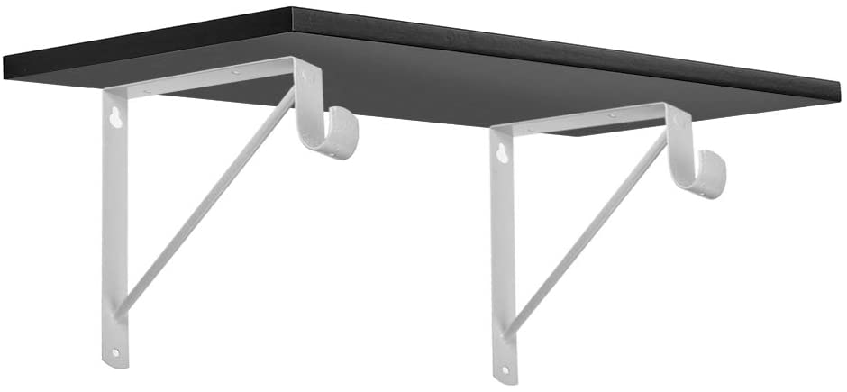 XPOOS 10 Pezzi Guardaroba Asta Di Supporto Con 20 Viti, Supporto Per Asta Appendiabiti, Armadio