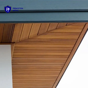 ガソリンスタンド用商業建築木製調金属外装スクリーンアルミクラッドサイディングソフィット天井 - Product Image 3