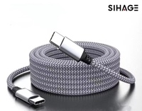Nylon Baided USB C vers USB C Type Câble PD 60W Chargeur rapide 5A OTG Adaptateur Charge de données Matériau en cuivre pur
