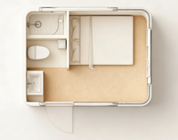 Casa Cápsula Inteligente Prefabricada Modular Desmontable Portátil E2 Moderna de 20 pies/40 pies, Oficina en Casa Galvanizada Blanca